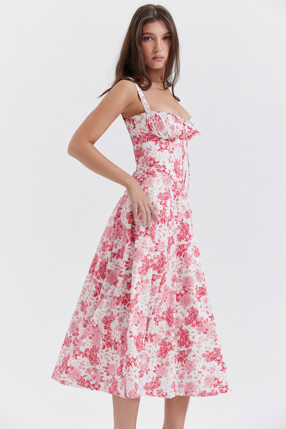 Yasmin® | Vintage bloemenjurk, strak in de taille