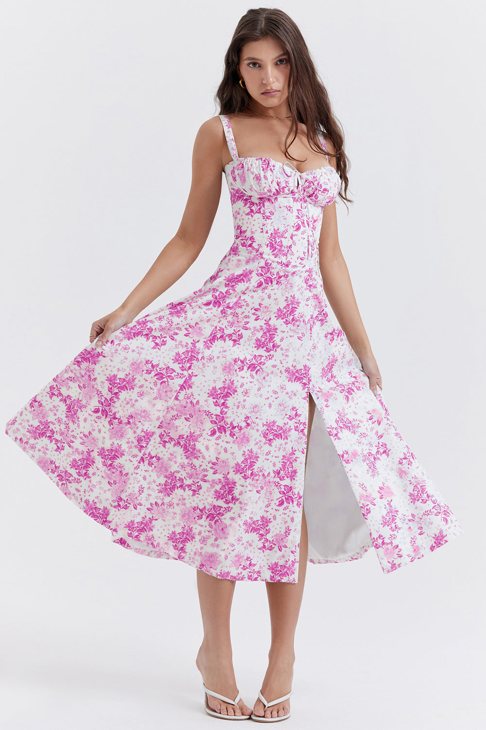 Yasmin® | Vintage bloemenjurk, strak in de taille