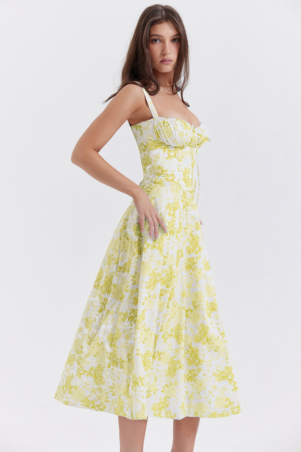 Yasmin® | Vintage bloemenjurk, strak in de taille