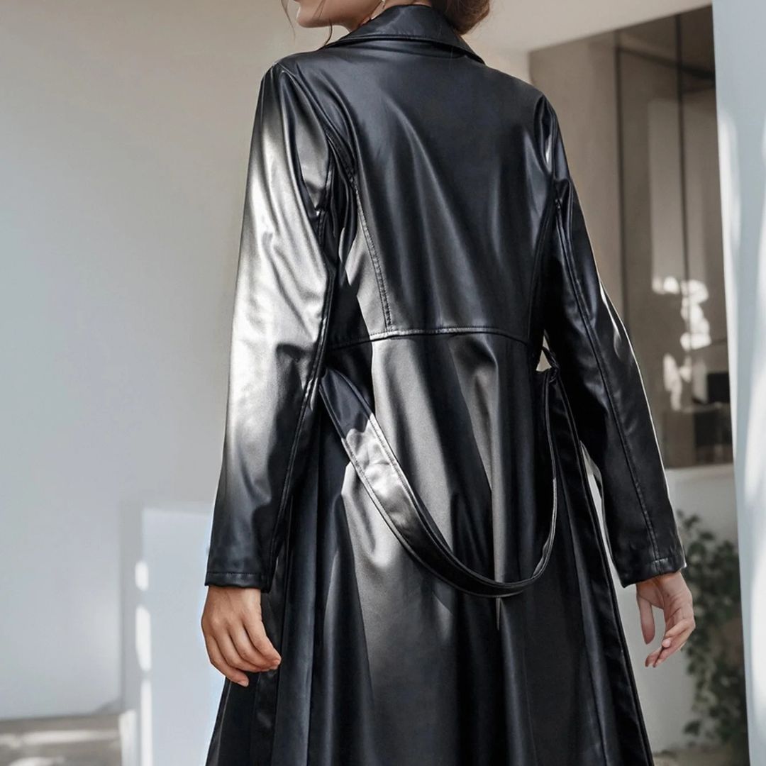 Yesenia® | Lange leren jas voor dames