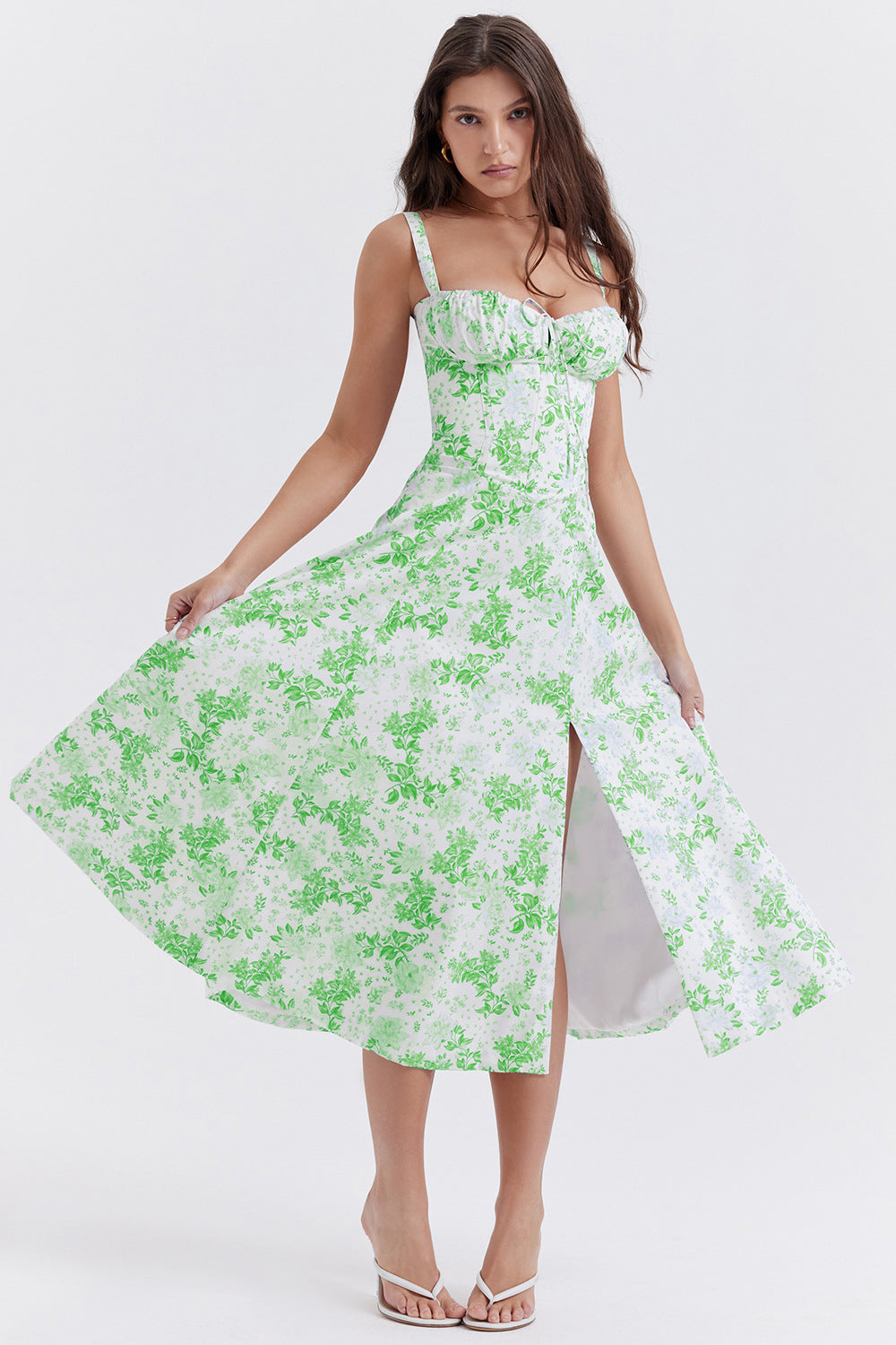 Yasmin® | Vintage bloemenjurk, strak in de taille