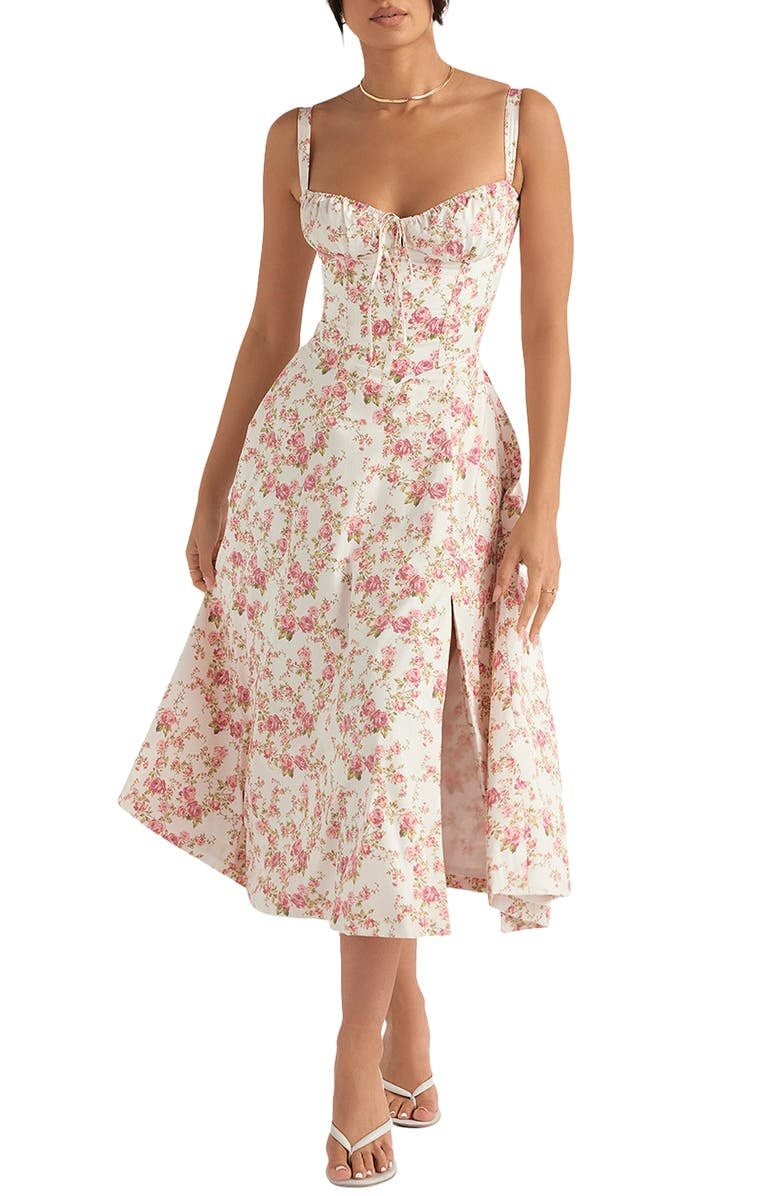 Yasmin® | Vintage bloemenjurk, strak in de taille