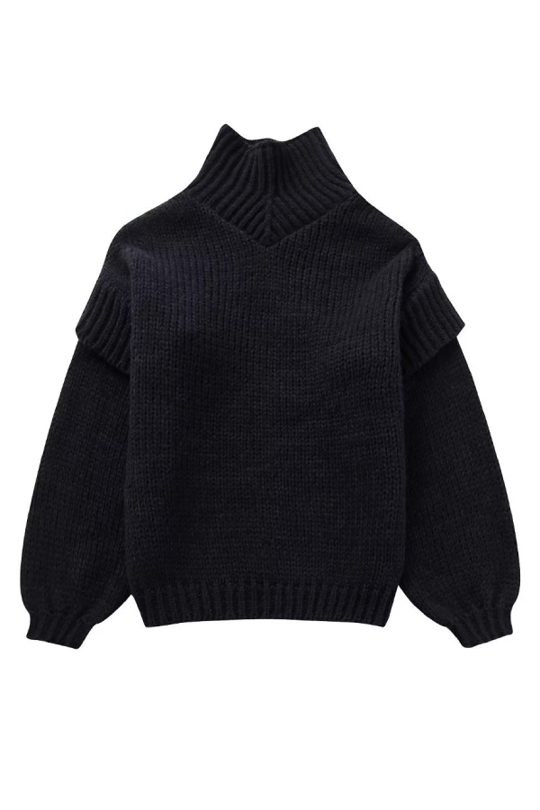 Zoe® | Losse coltrui met lange mouwen
