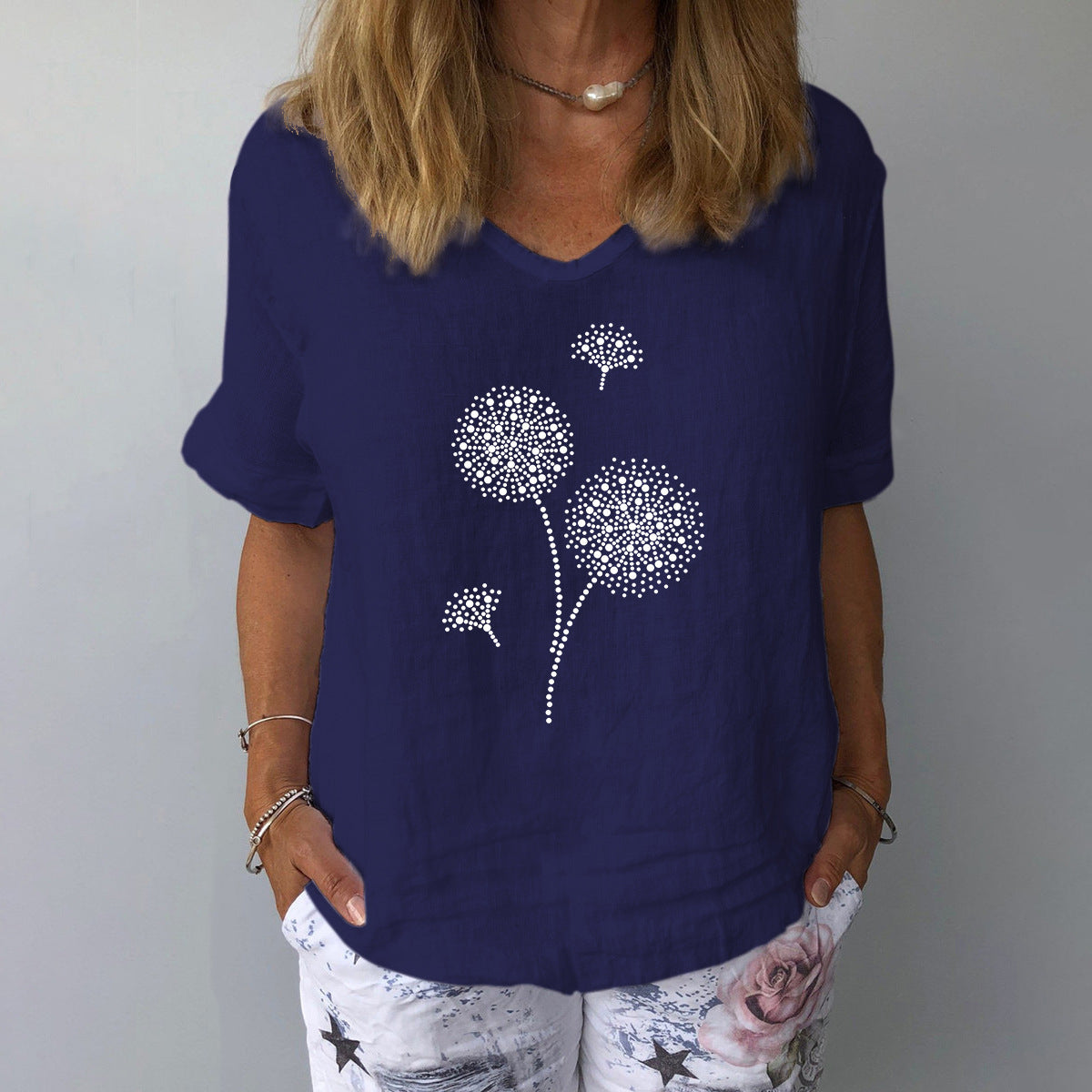 Zoe® | Losse zomerblouse gemaakt van katoen en linnen