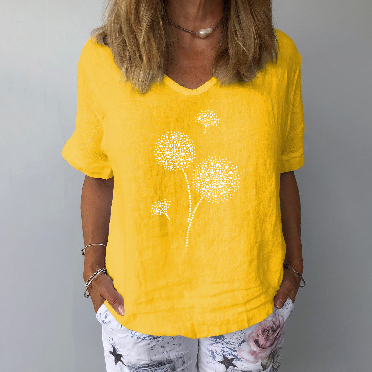 Zoe® | Losse zomerblouse gemaakt van katoen en linnen