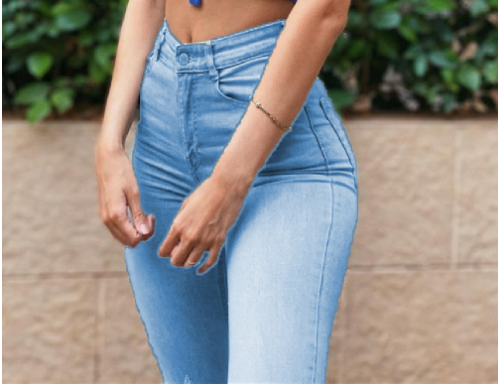 Aankondiging® | Ritssluiting, hoge taille, buttliftende skinny jeans
