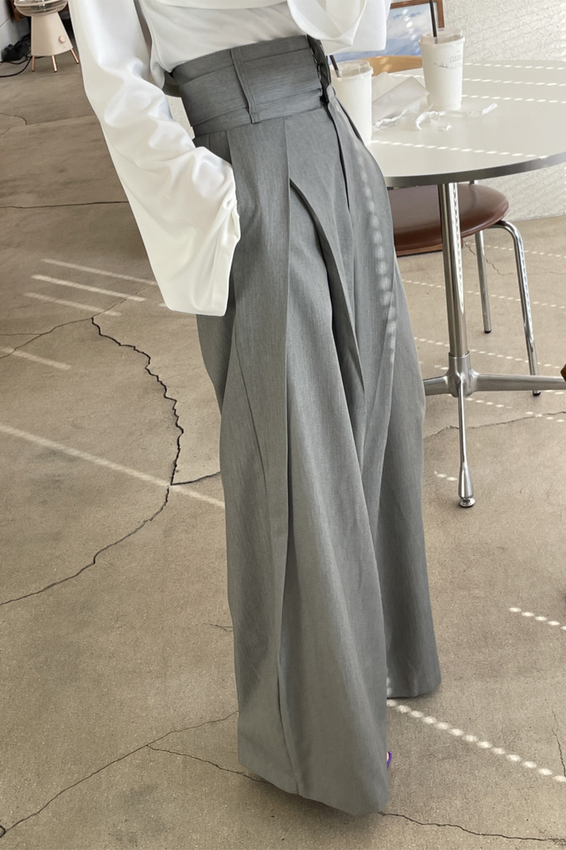 Virginia® | Casual losse broek met hoge taille en wijde pijpen