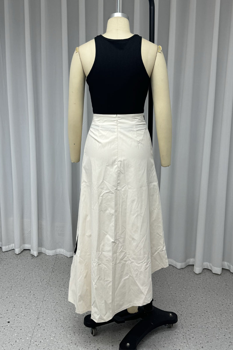 Teresa® | Casual straatzak, onregelmatige O-hals, mouwloos, tweedelig