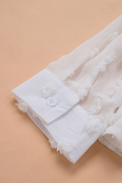 Zoe® | Shirt met lange mouwen en Zwitserse stippenkraag
