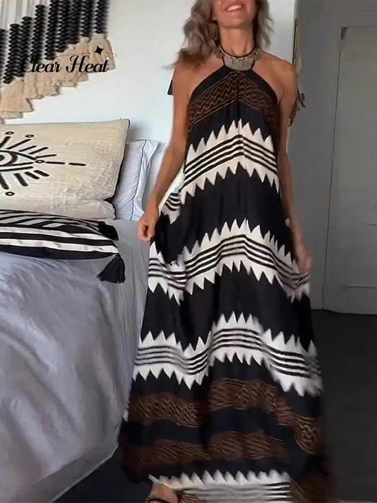 Yasmin® | Lange A-lijn jurk met etnische print