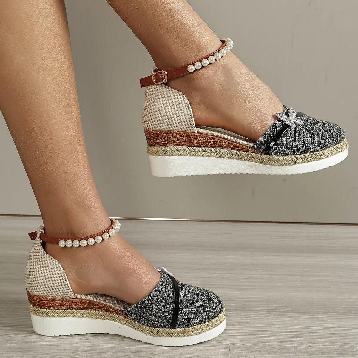 Brenda® | Sandalen met sleehak en strik voor dames