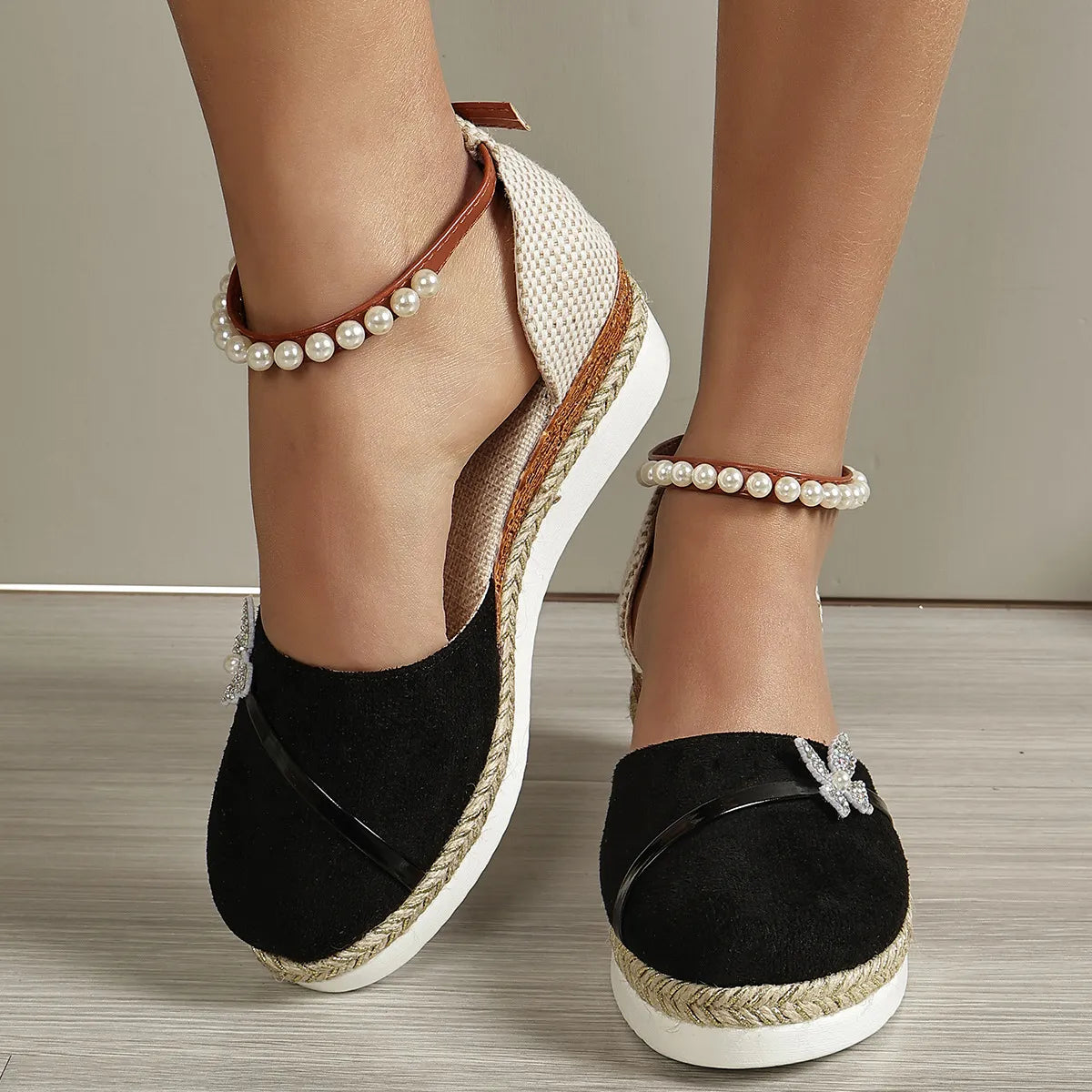 Brenda® | Sandalen met sleehak en strik voor dames