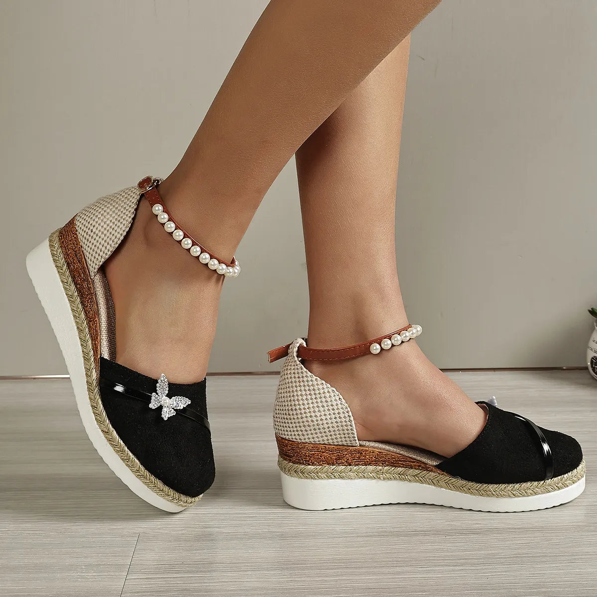 Brenda® | Sandalen met sleehak en strik voor dames