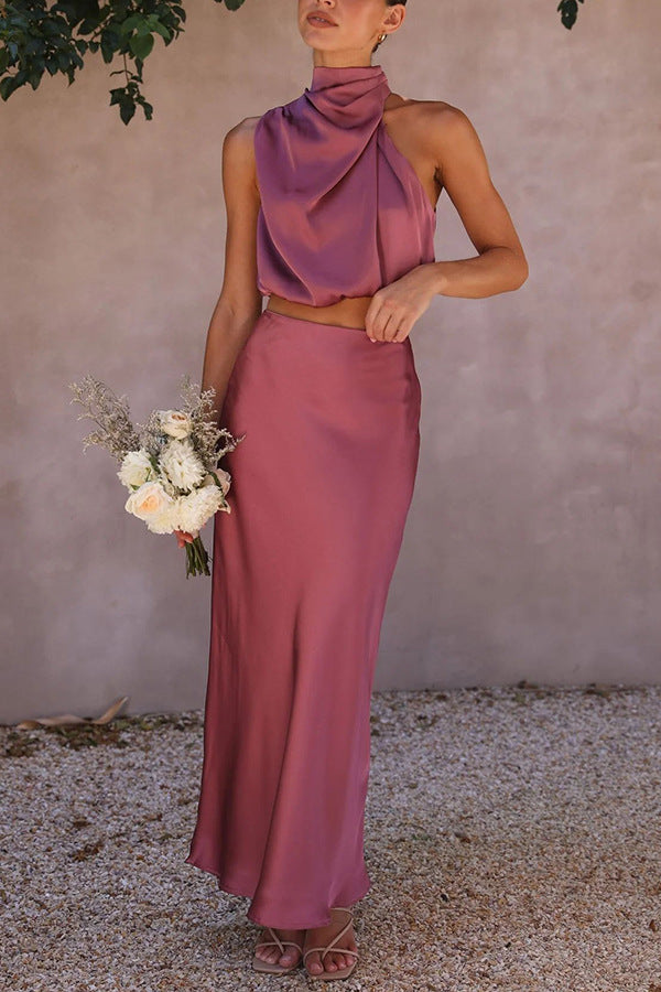 Yasmin® | Volledige satijnen top en rok