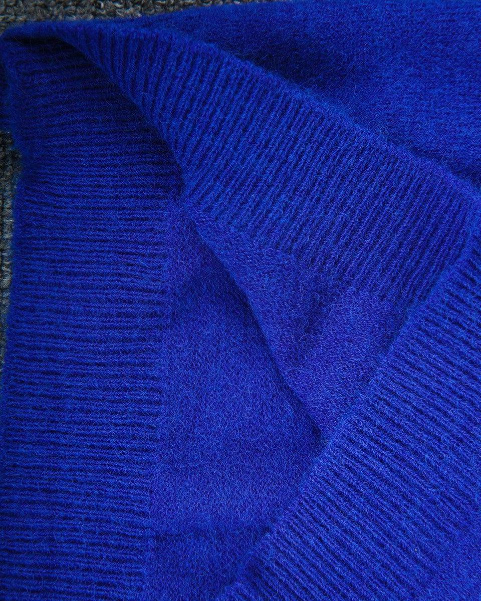 Yazmin® | Casual, eenvoudige blauwe trui met lange mouwen en ronde hals