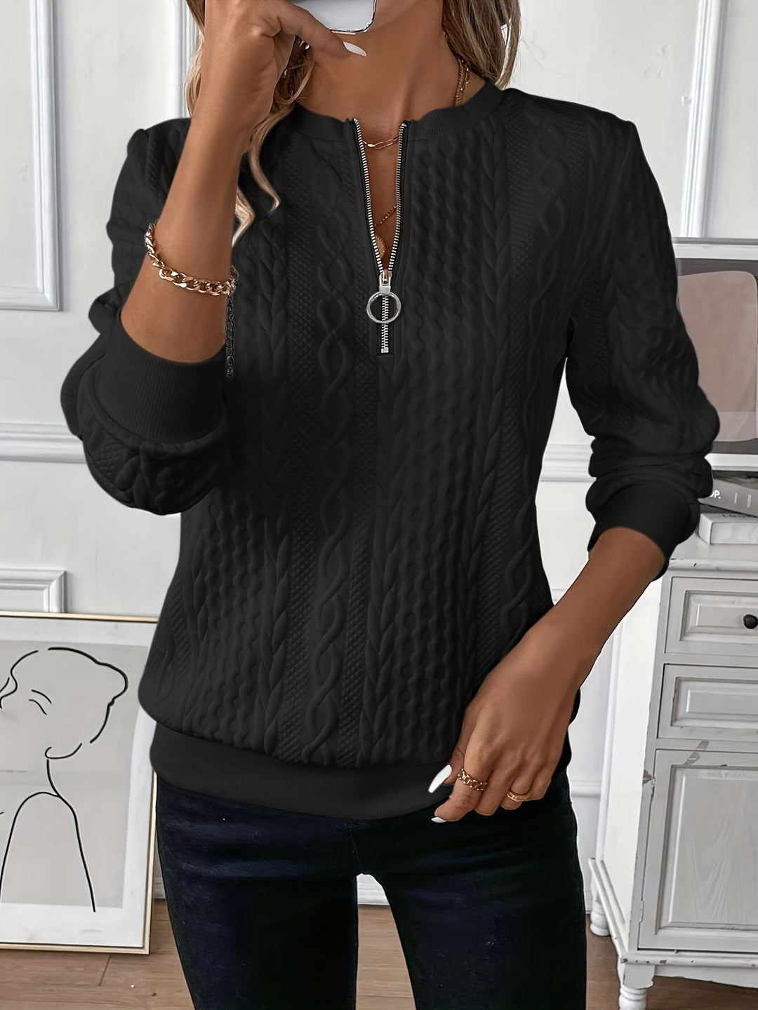 Zulema® | Elegante trui met rits voor comfort en stijl