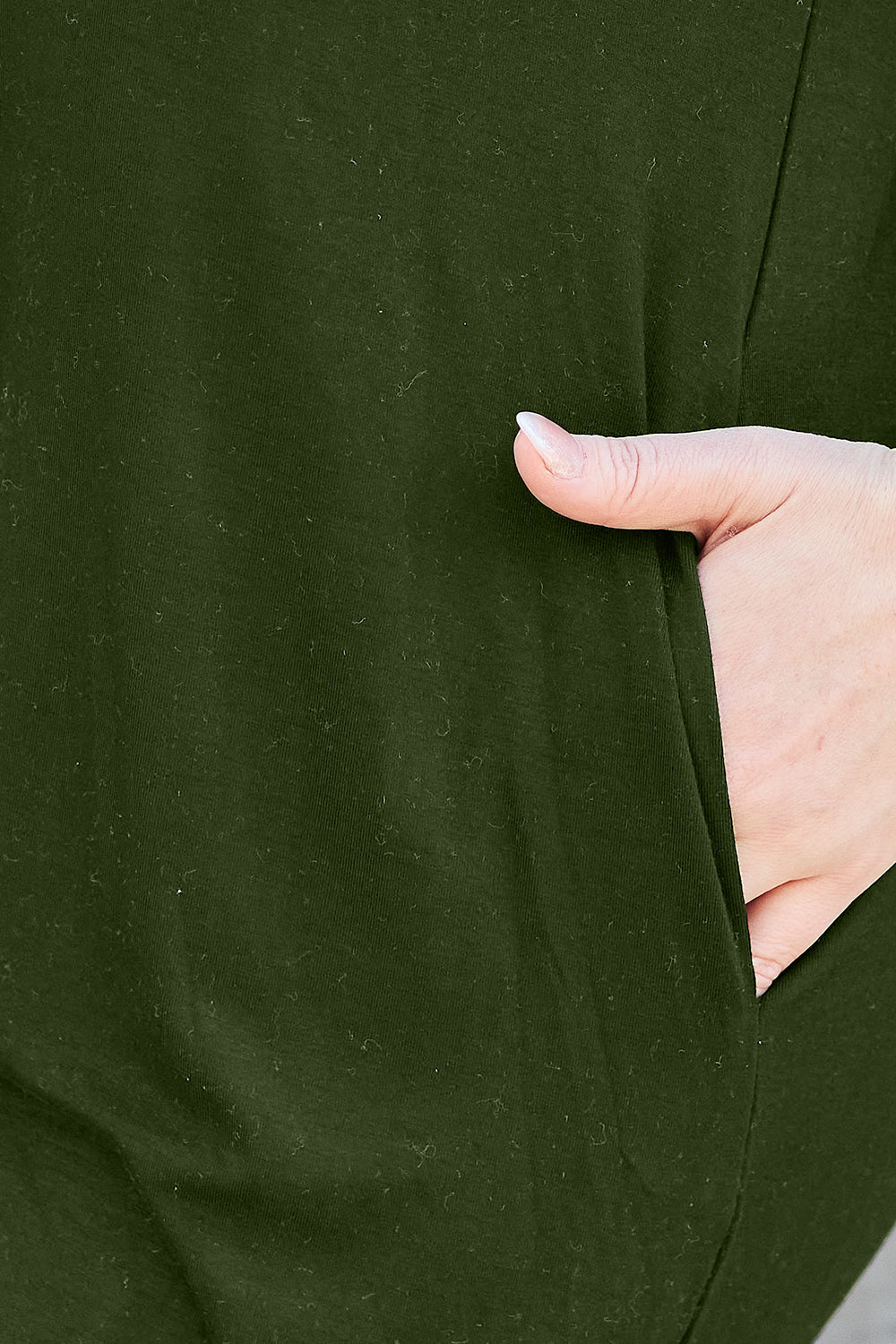 Yesica® | Basic Bae jurk met ronde hals, korte mouwen en zakken