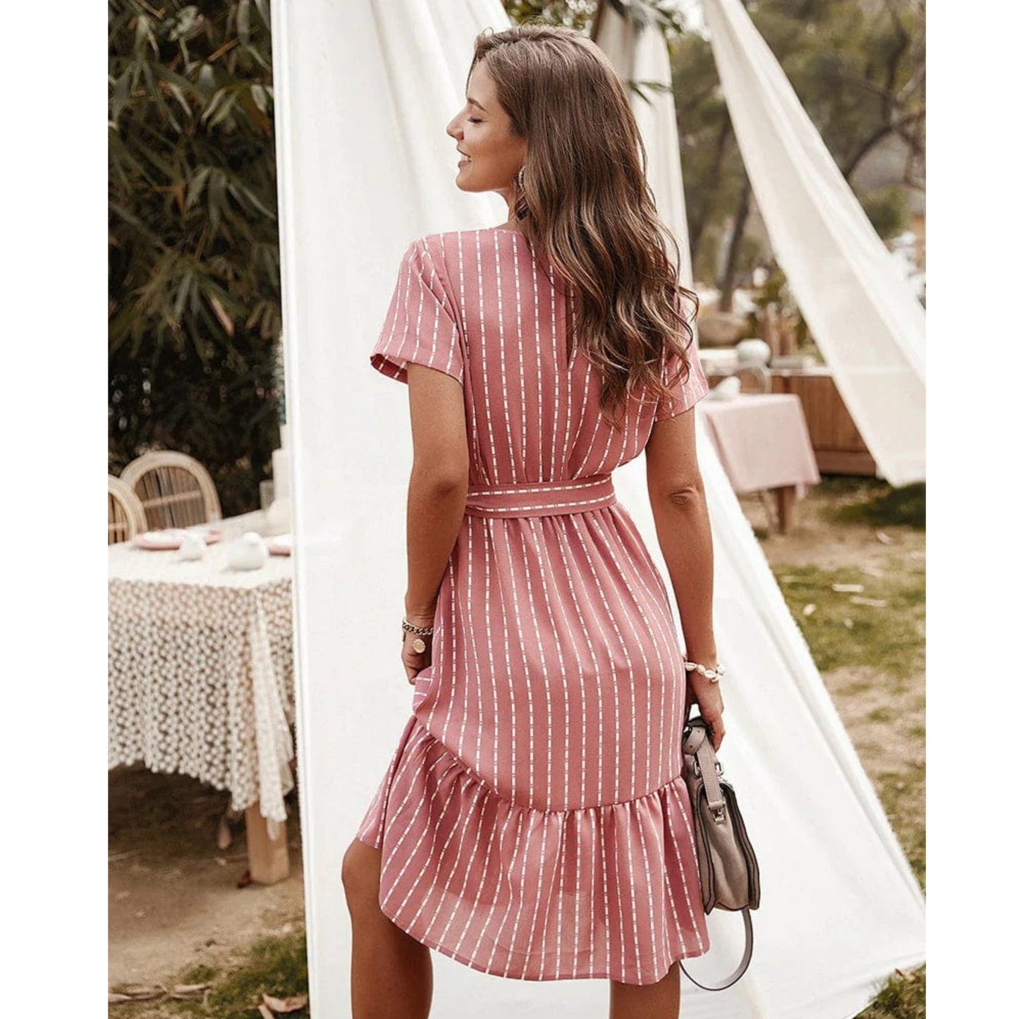 Yesenia® | Bohemian midi-jurk voor dames met korte mouwen