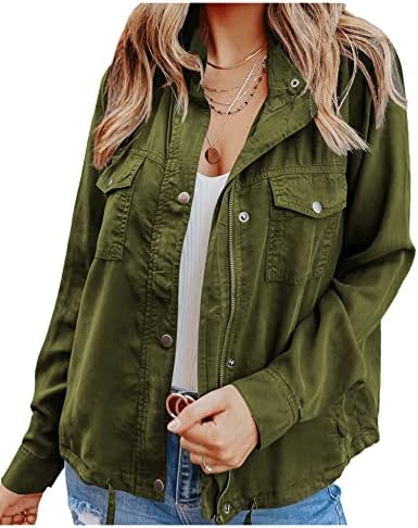 Yasmina® | Outdoor militair utility-jack voor dames Safari-jack met trekkoord