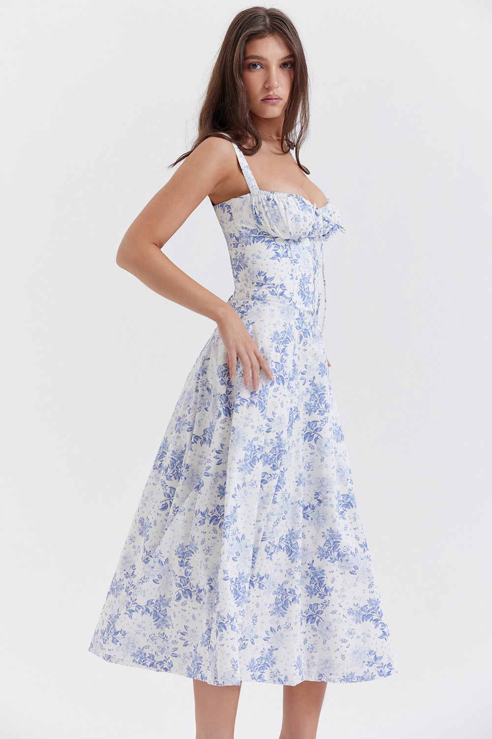 Yasmin® | Vintage bloemenjurk, strak in de taille