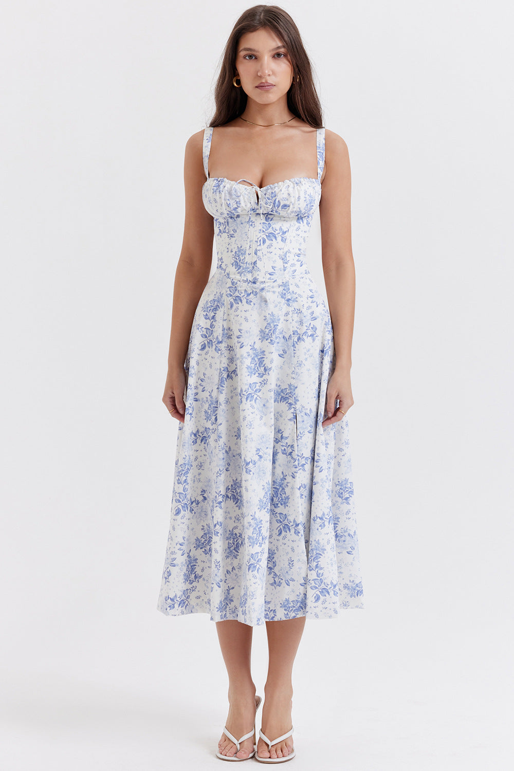 Yasmin® | Vintage bloemenjurk, strak in de taille