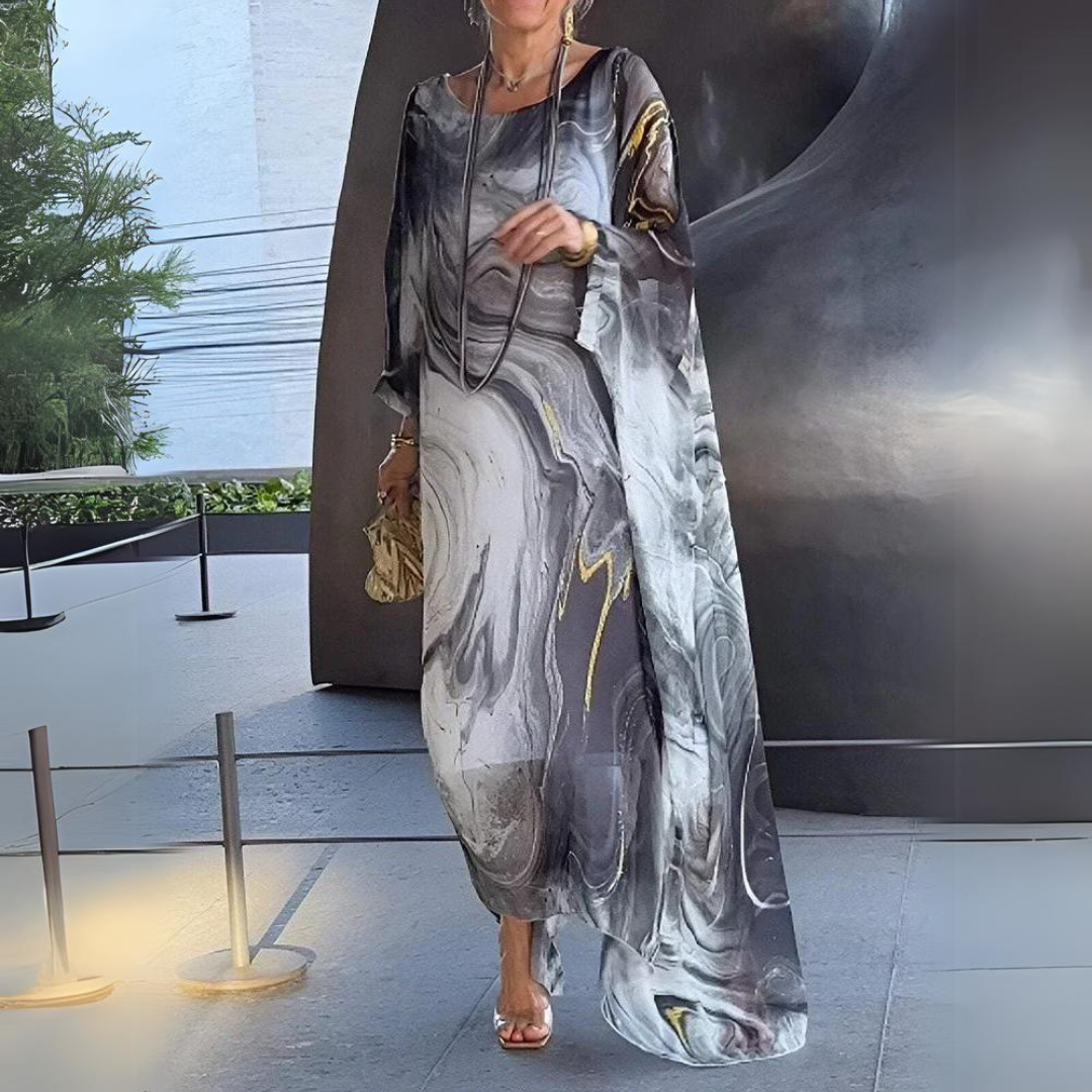 Tina® | Elegante zijden chiffon jurk