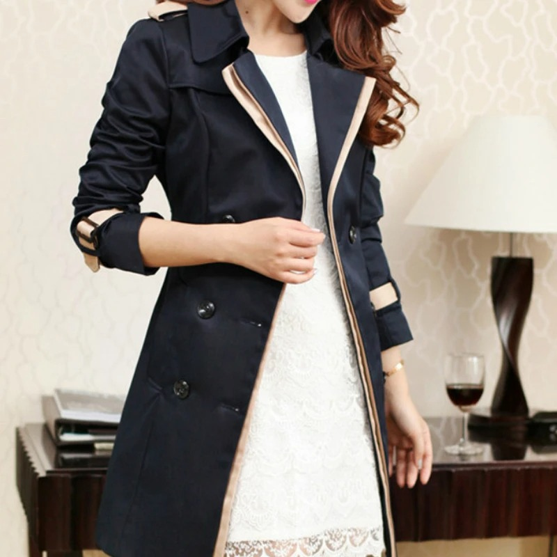 Yasmina® | Elegante slim-fit jas met dubbele rij knopen voor dames