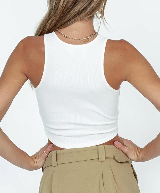 Trinidad® | Crop top met korset in wit