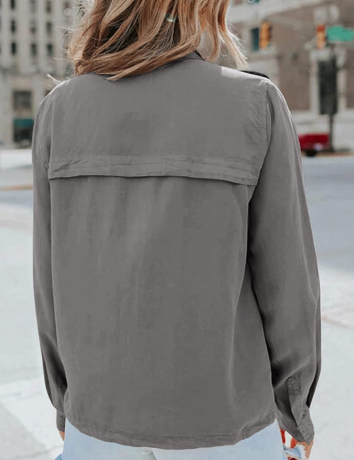 Yasmina® | Outdoor militair utility-jack voor dames Safari-jack met trekkoord
