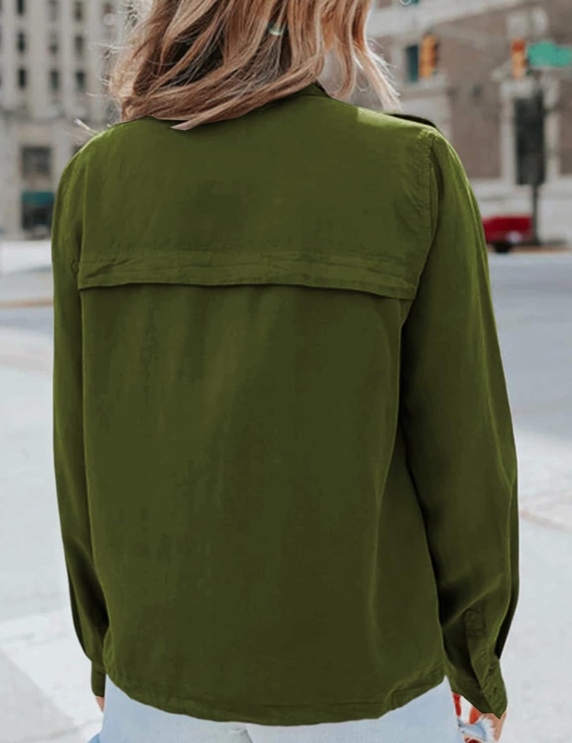 Yasmina® | Outdoor militair utility-jack voor dames Safari-jack met trekkoord