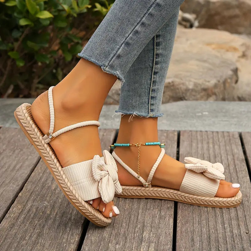 Teresa® | Stijlvolle platte sandalen met strik