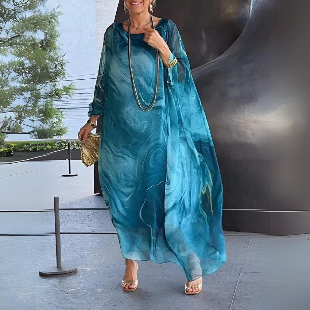 Tina® | Elegante zijden chiffon jurk