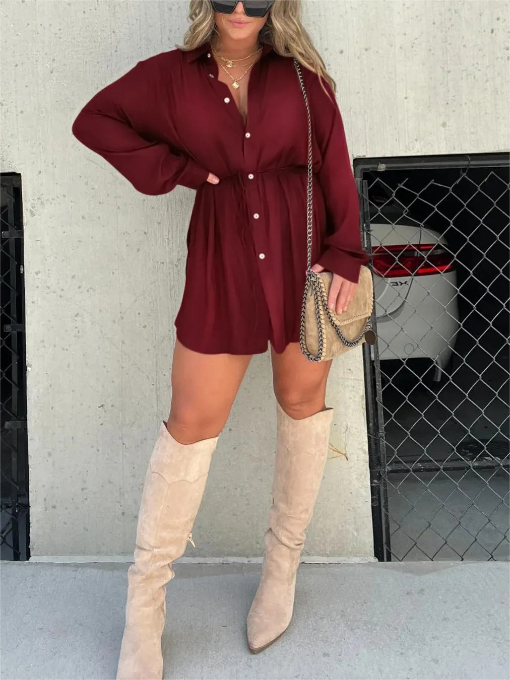 Yesenia® | Trendige satijnen strappeljurk