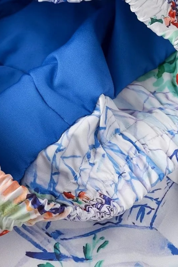 Trina® | Set van katoenen shorts met graffitiprint