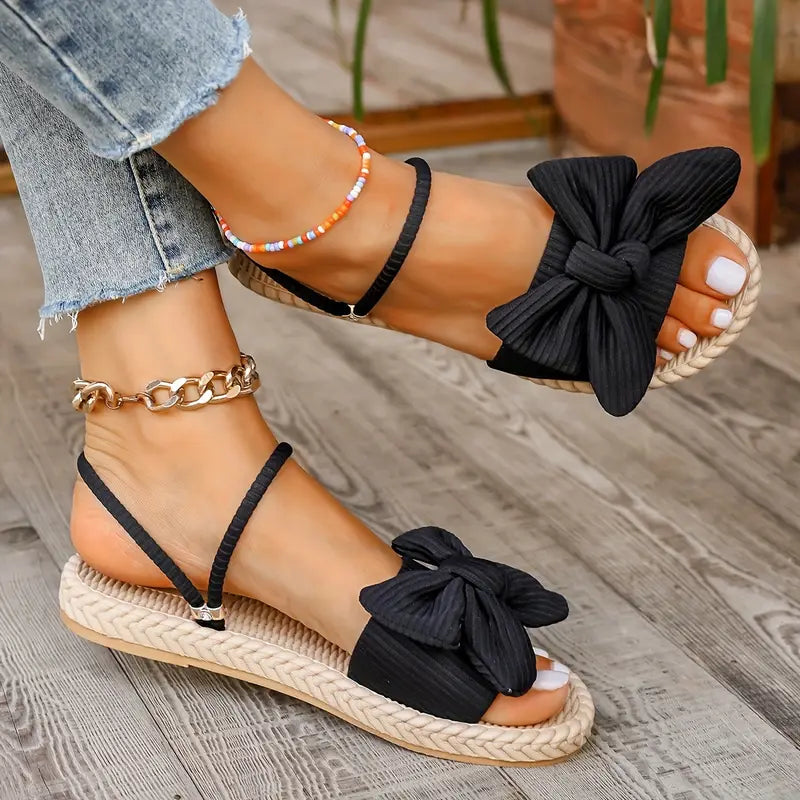 Teresa® | Stijlvolle platte sandalen met strik