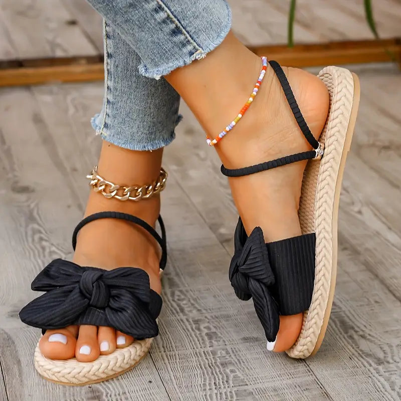 Teresa® | Stijlvolle platte sandalen met strik