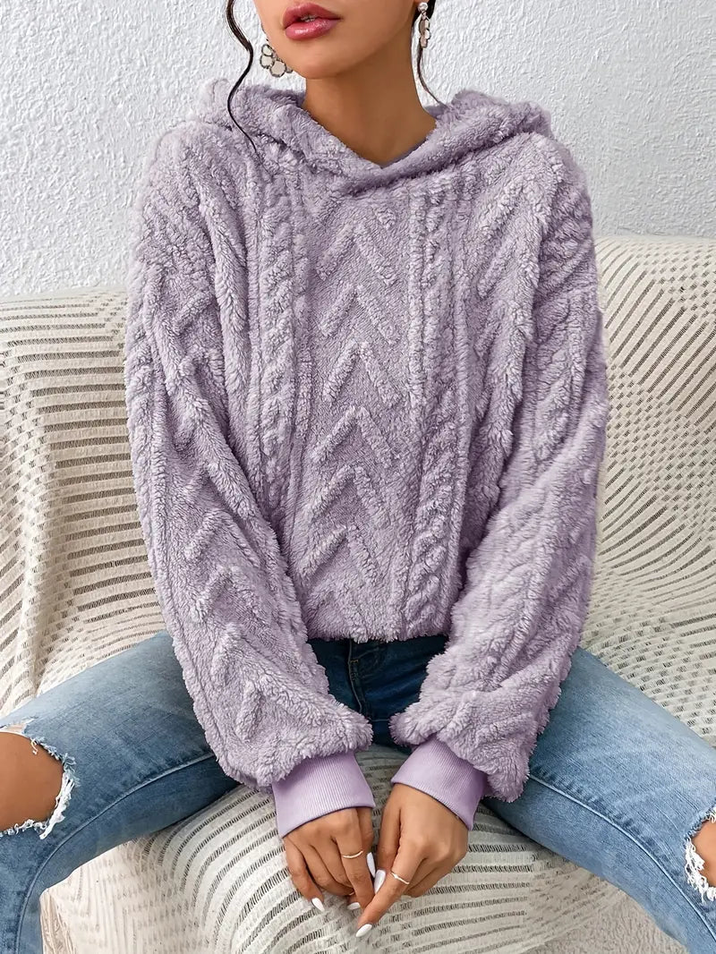 Teresa® | Getextureerde fleecehoodie