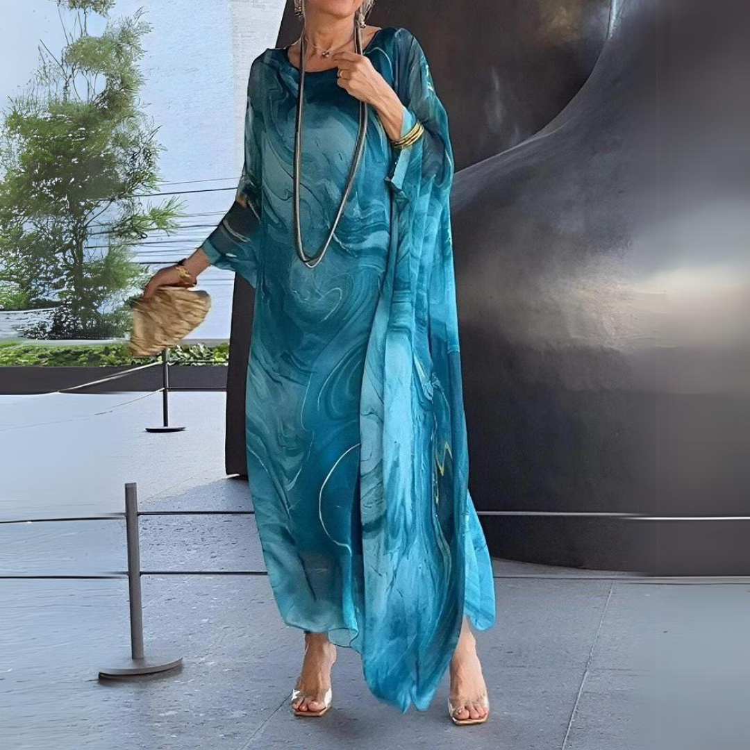 Tina® | Elegante zijden chiffon jurk