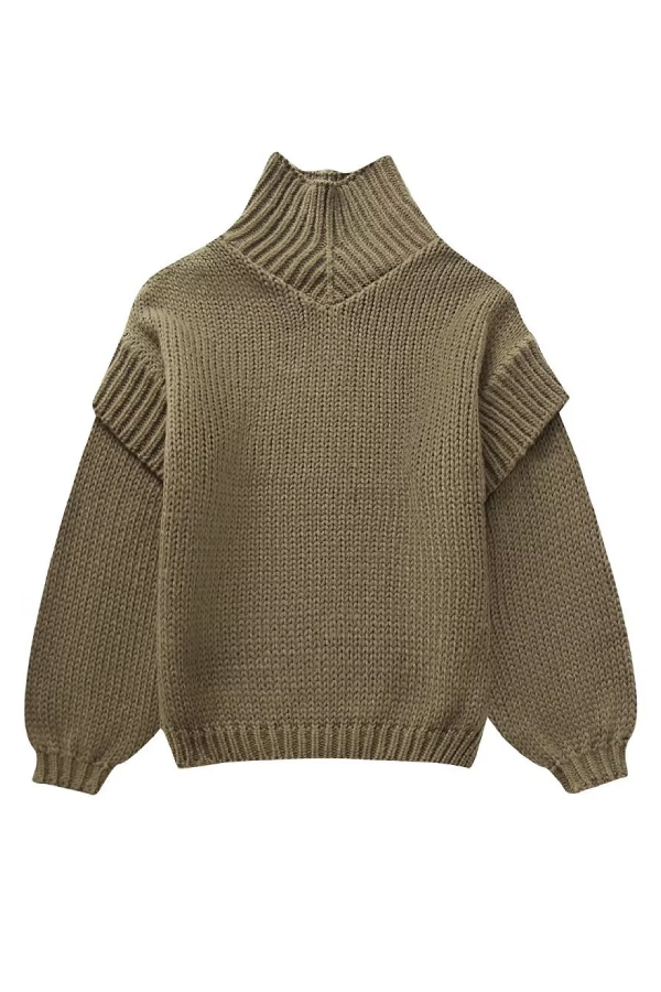 Zoe® | Losse coltrui met lange mouwen
