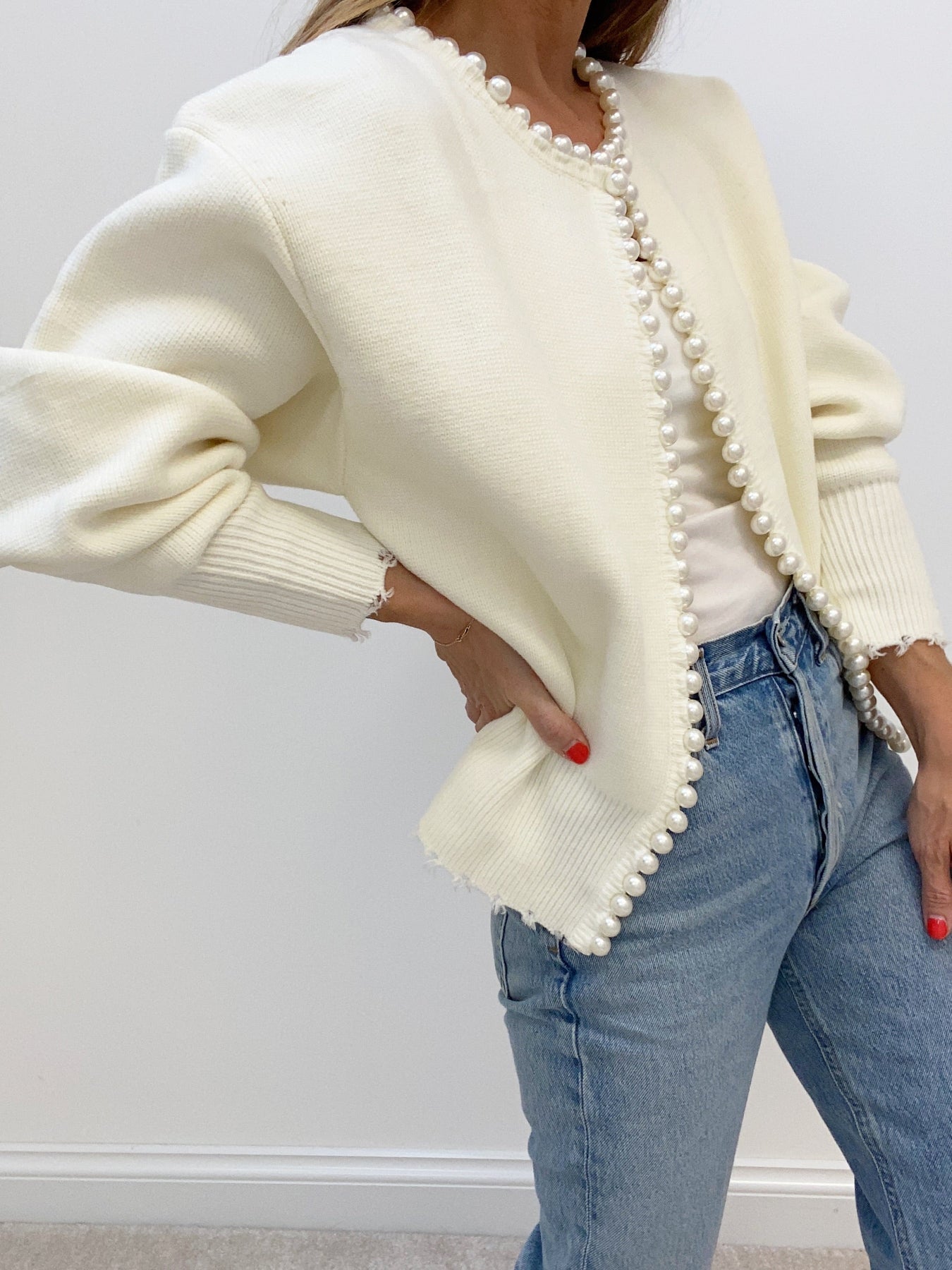 Zoe® | Vest met parels