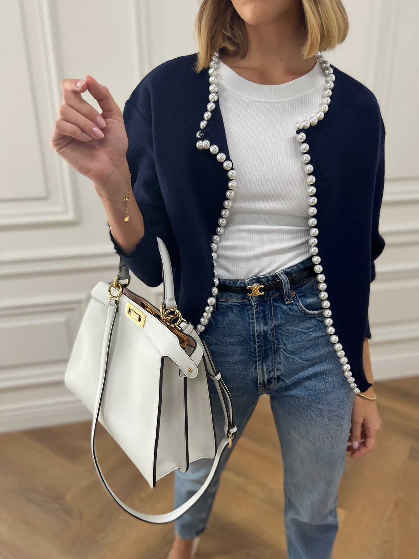 Zoe® | Vest met parels