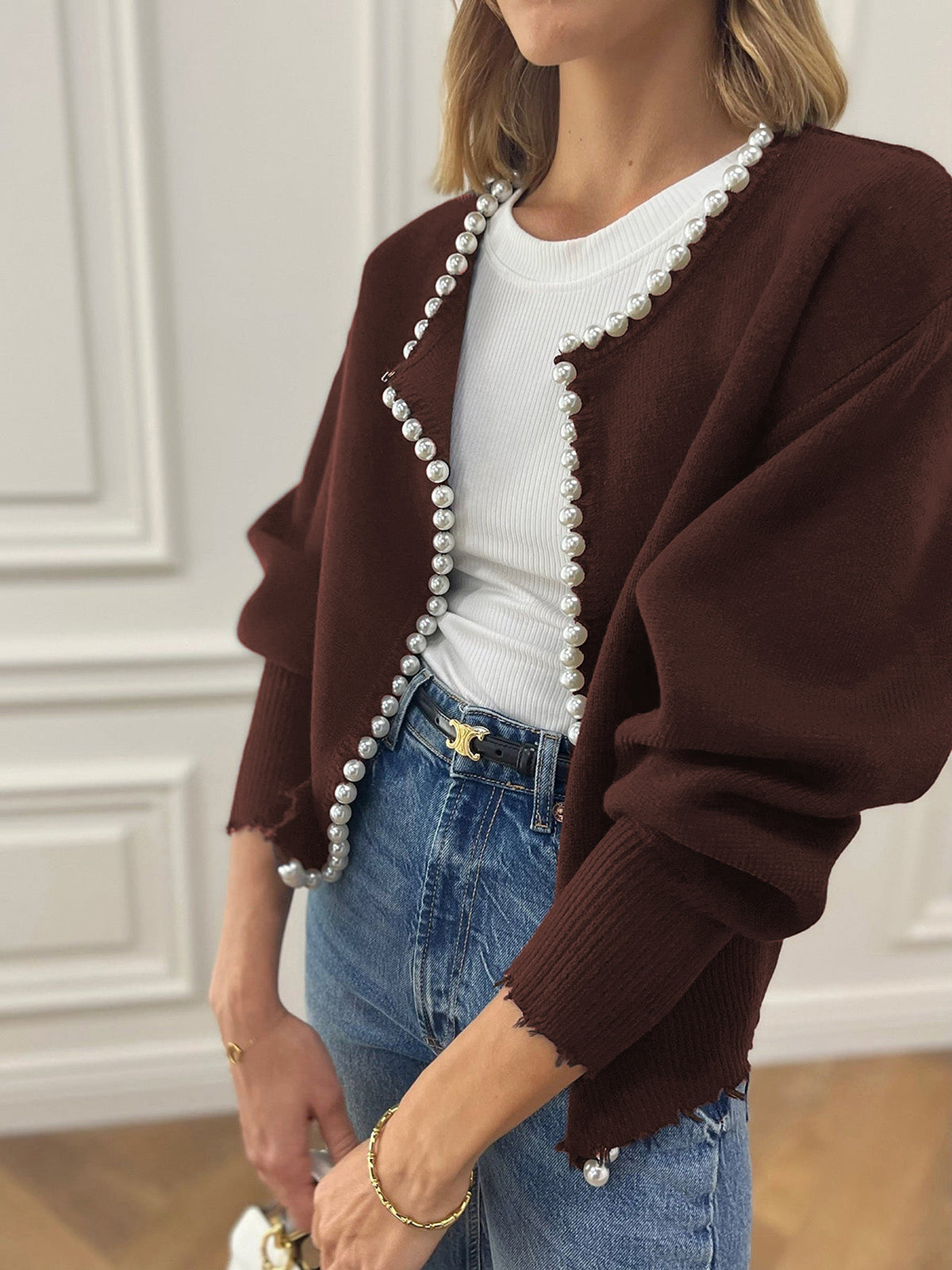 Zoe® | Vest met parels
