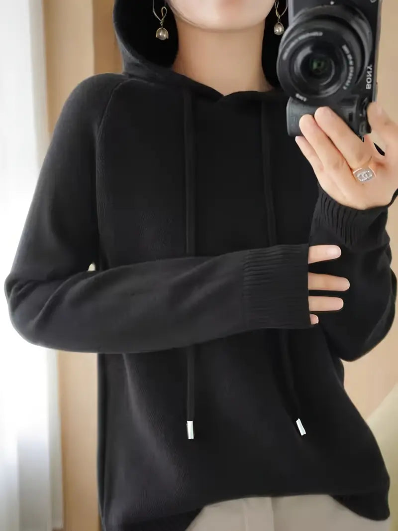 Valentina® | Hoodie met trekkoord, casual sweatshirt met lange mouwen