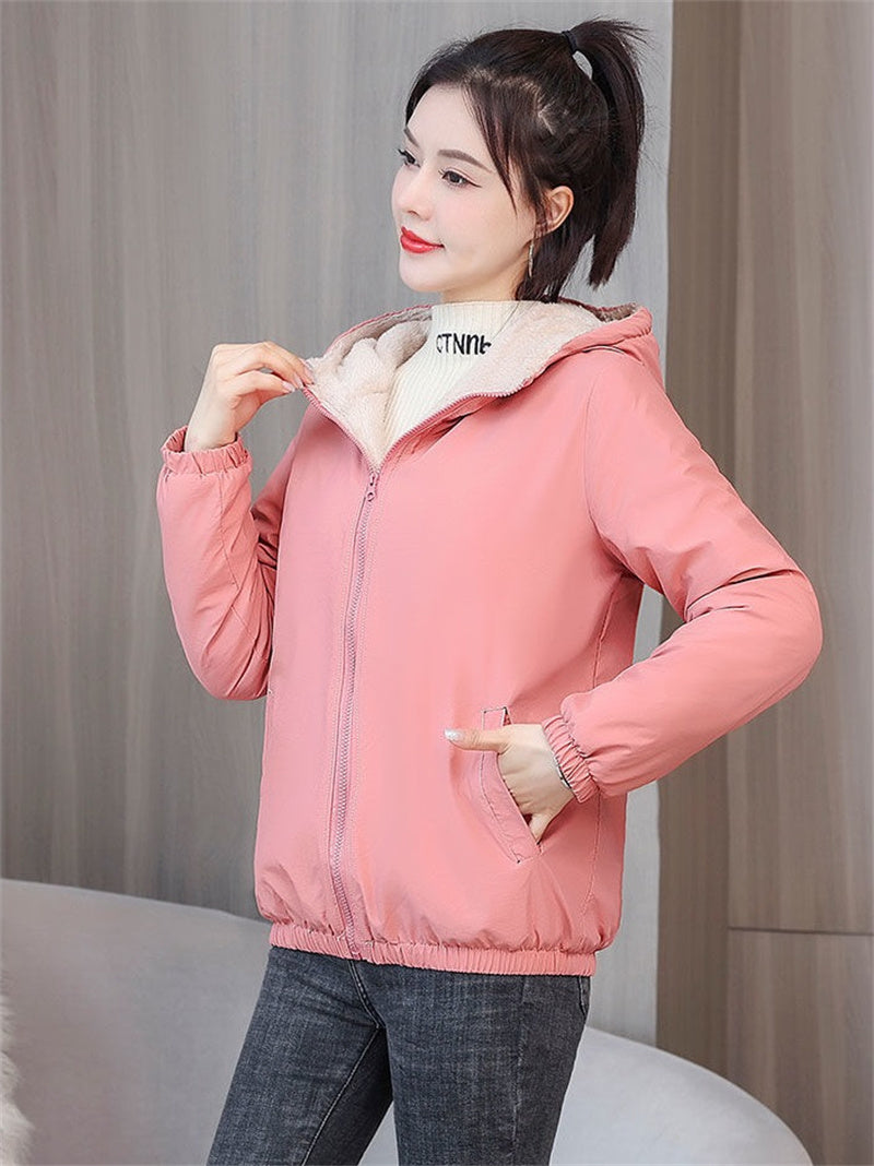 Zoë® | Gezellig fleece windjack met capuchon.