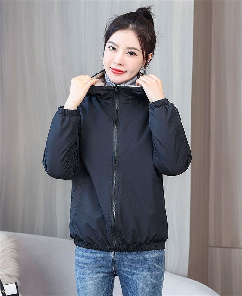Zoë® | Gezellig fleece windjack met capuchon.