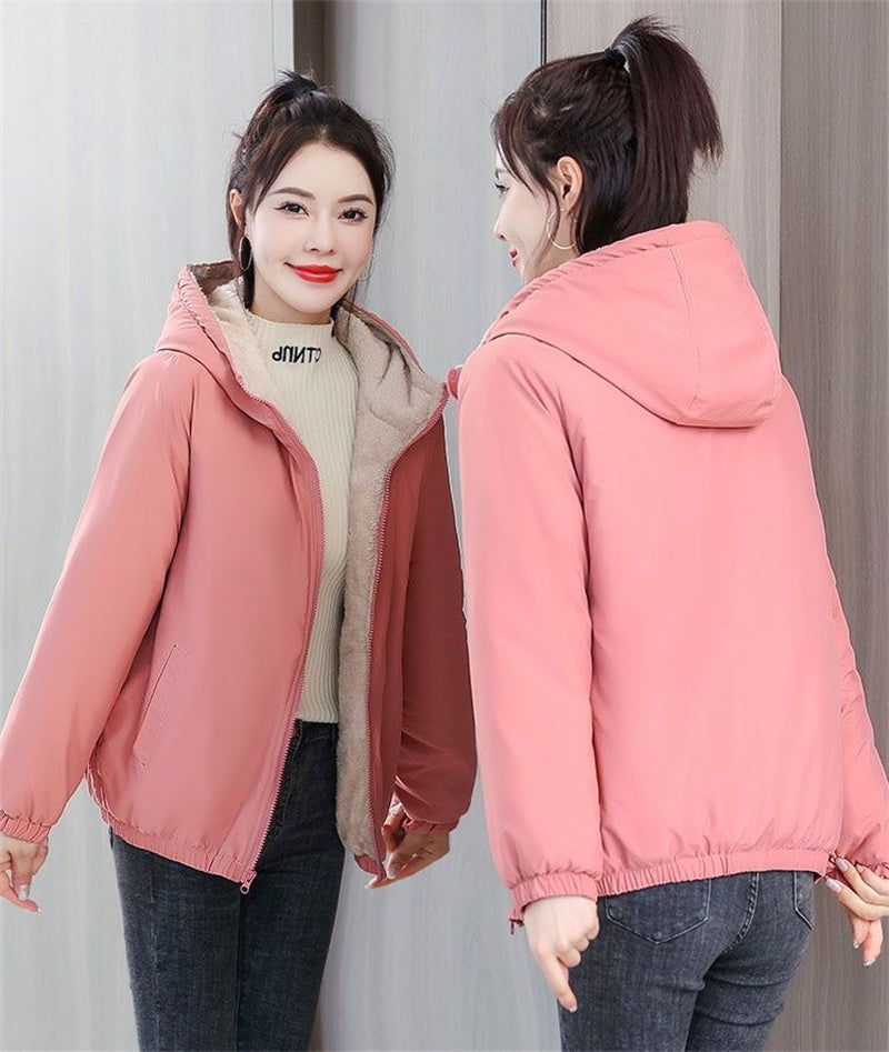 Zoë® | Gezellig fleece windjack met capuchon.