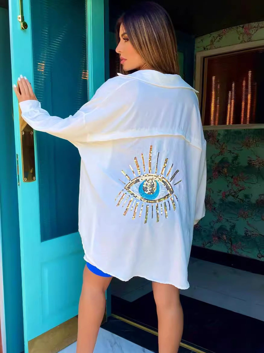 Tiffany® | Strandshirt met Turks oog