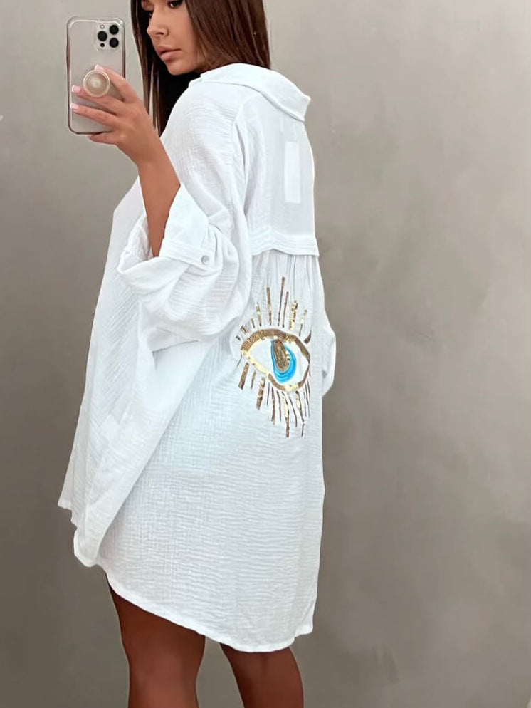 Tiffany® | Strandshirt met Turks oog