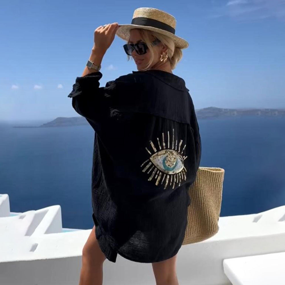 Tiffany® | Strandshirt met Turks oog