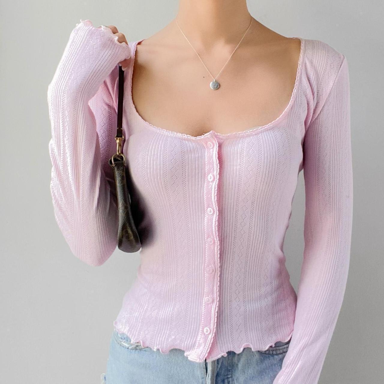 Zoraida® | Roze casual top met vierkante halslijn